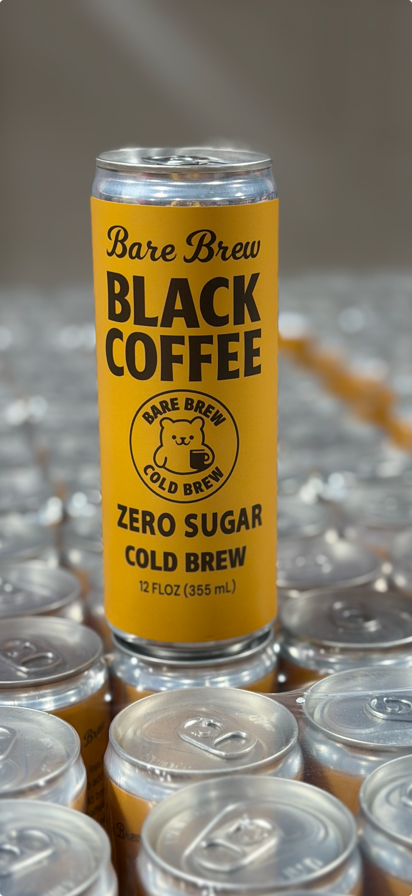 Bare Brew 12 oz can shelf stable cold brew shipping