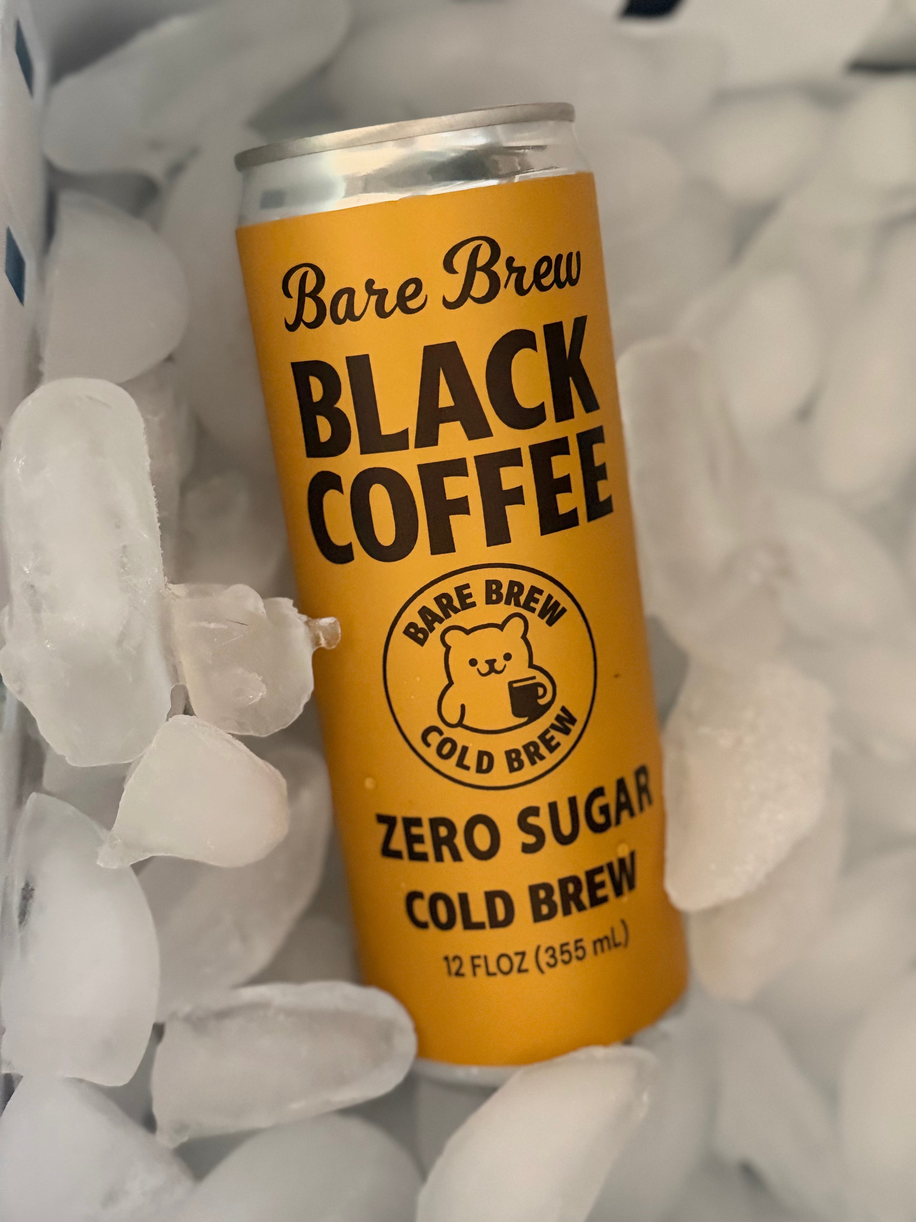Icy Cold Bare Brew Can Shipped shelf stable cold brew coffee